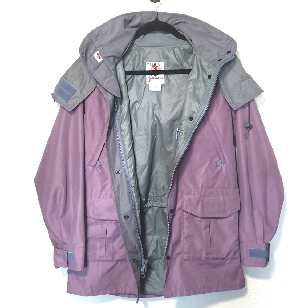 Vintage Columbia Gore-Tex 80's 90's Field Ski Rain Hooded Jacket Women's Small - Picture 9 of 16